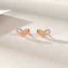 Любовь Циркон Серьги-гвоздики Женские Личность Темперамент Универсальные Серьги Летние Серьги Сяосянфэн