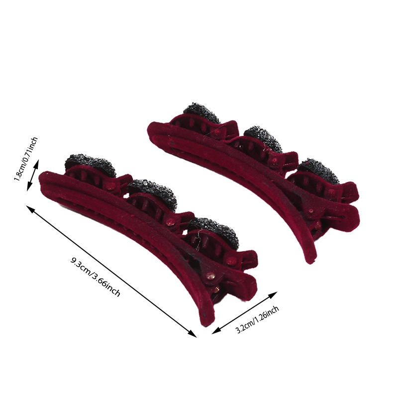 2pcs Bangs Side Clip Crystal Love Heart Hair Braiding Hairpins Women Girls Clip Bangs Barrettes Hair Accessories