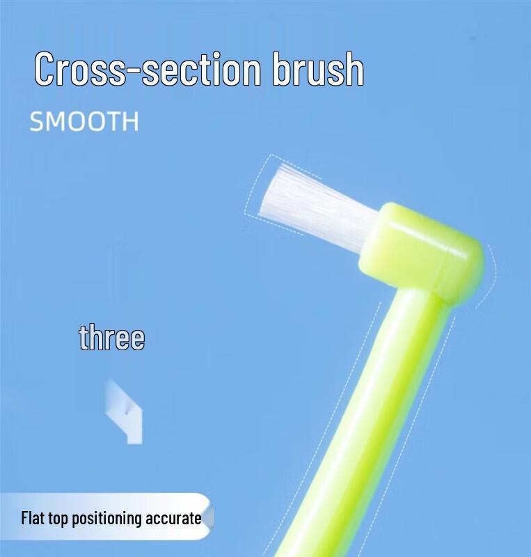 FAWNMUM Tufted Flat Head Toothbrush