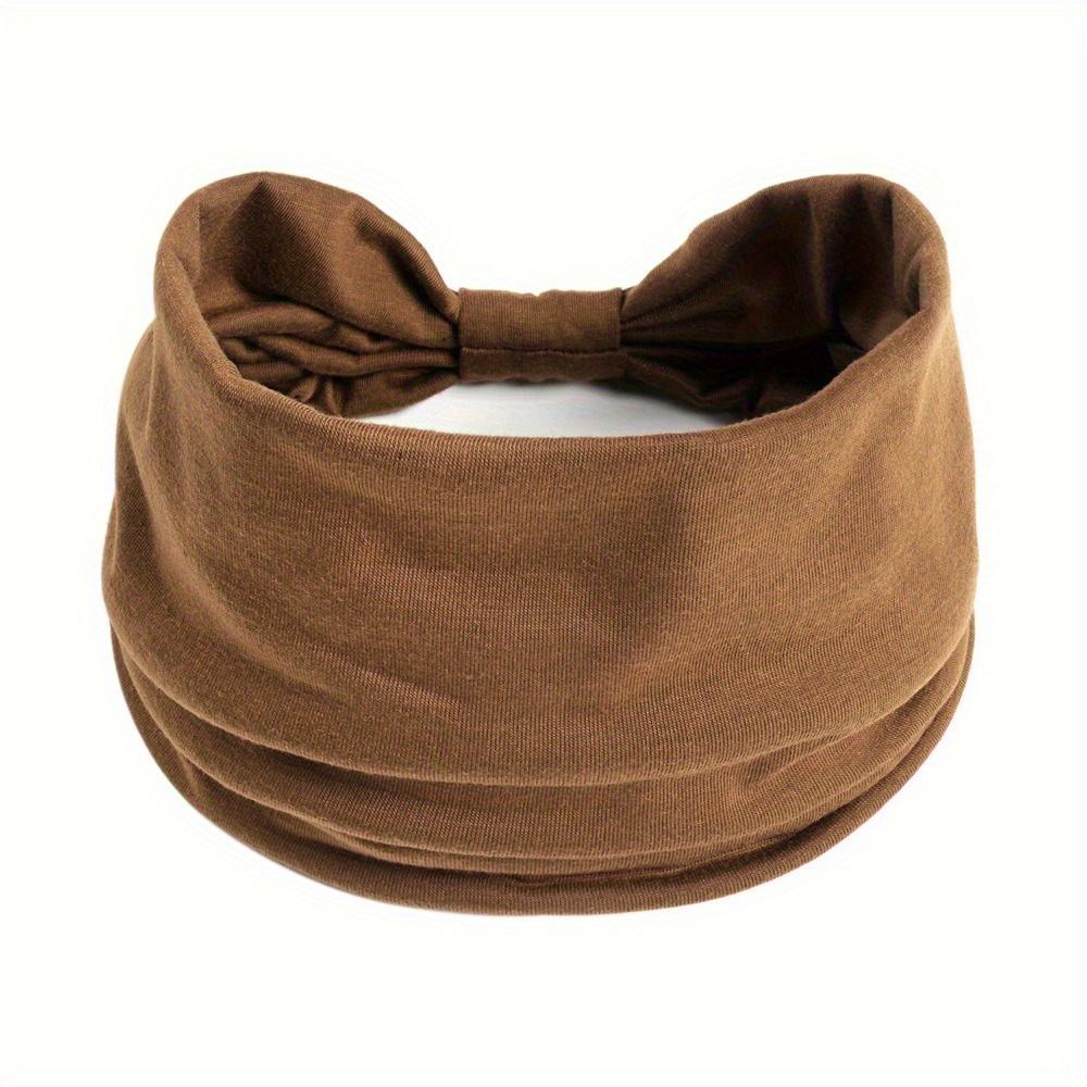 Женская однотонная повязка на голову для йоги, вязание эластичные ленты для волос, тюрбан, обруч для макияжа, винтажная повязка на голову, модные аксессуары для волос