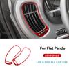 Real Soft Carbon Fiber Sticker For Fiat Panda 2013-2019 2020 2025 2025 2025 2025 2025 LHD RHD Car Air Outlet instrument Panel