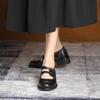 Chunky Heel Mary Jane Shoes - Autumn/Winter College Style, Round Toe, Medium Heel, Retro Leather
