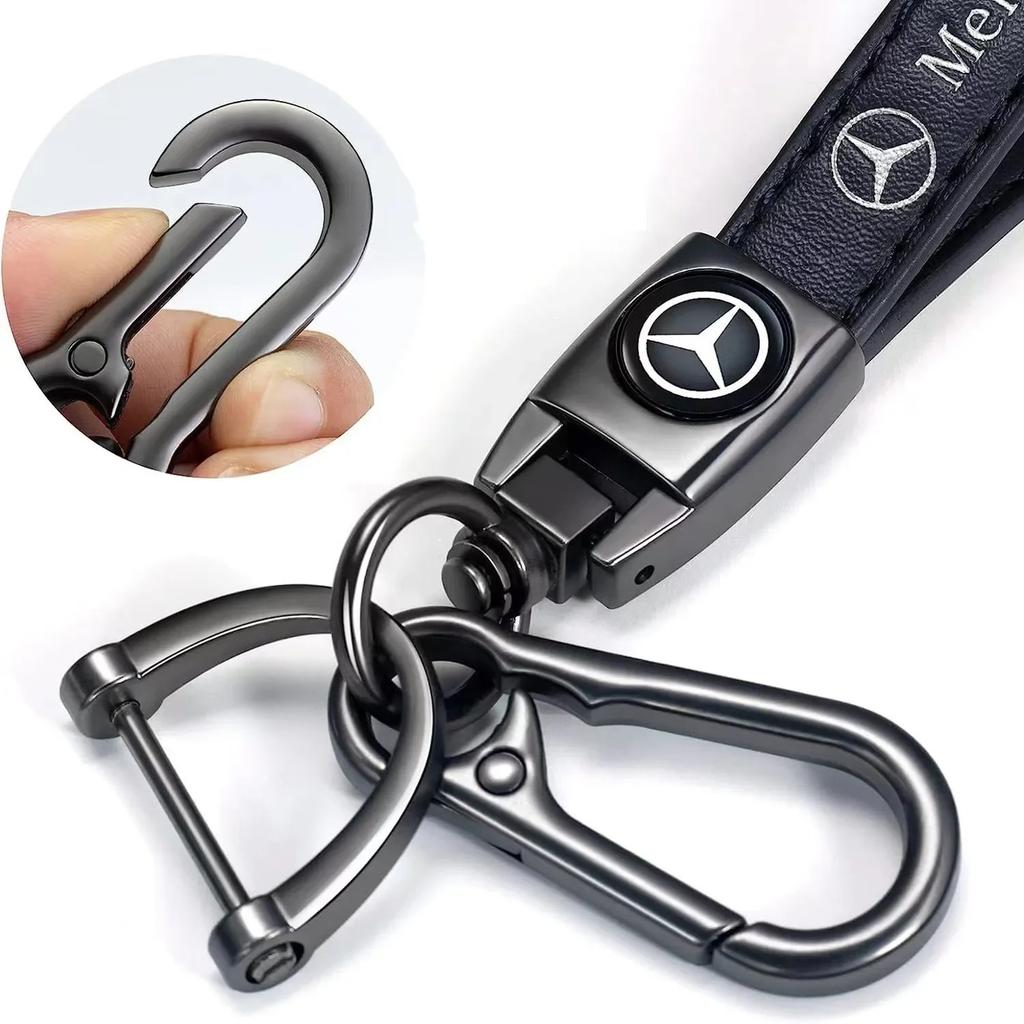 EJK4 2025 Hot New Leather Car Keys Chain Rings Buckle Holder KeysChain For Mercedes benz W203 W204 W205 W210 W211 W212 W164 W176 CLA