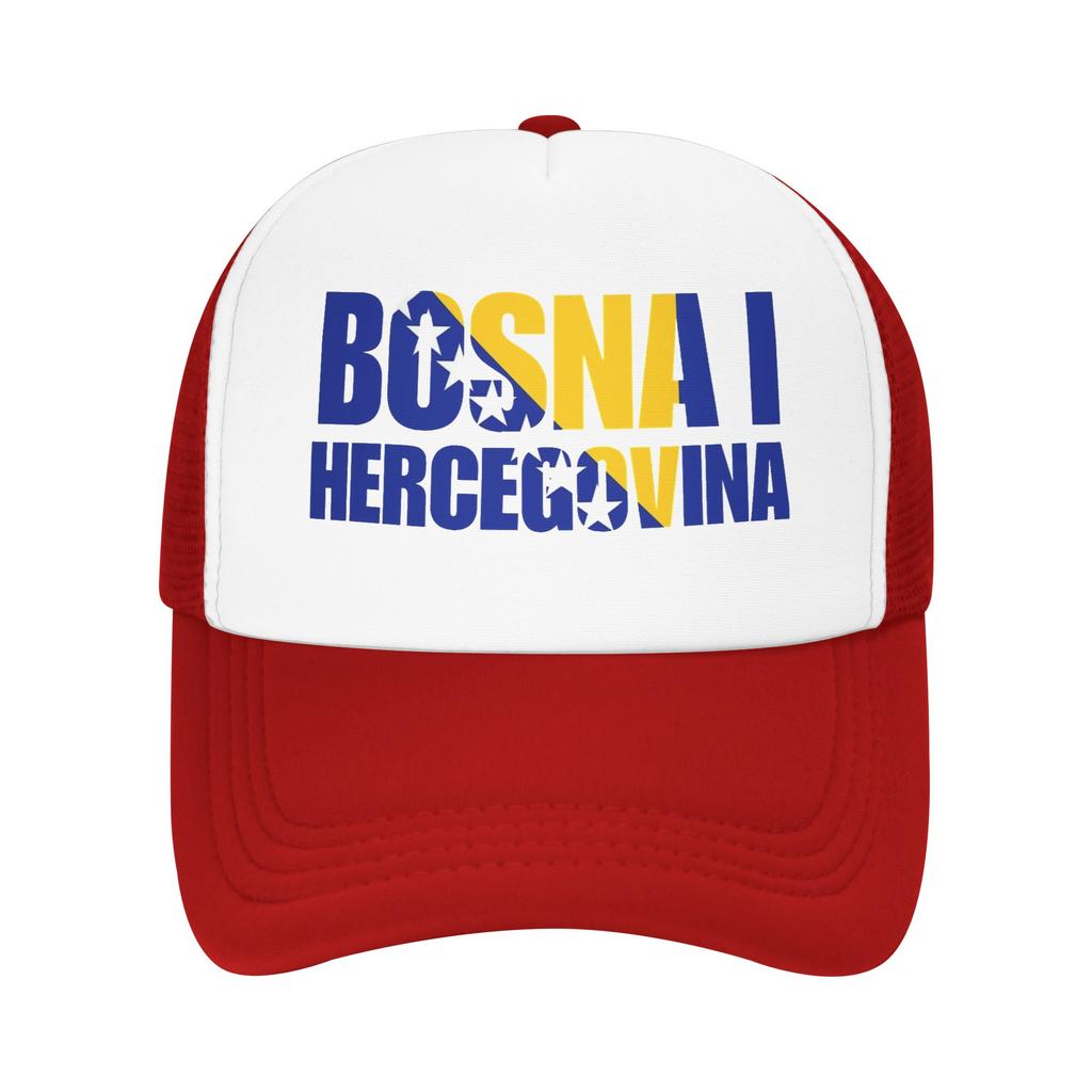 Bosnia and Herzegovina Flag Mesh Baseball Cap Unisex Women Fashion Sun Hats Hat Adjustable Summer Trucker Hat