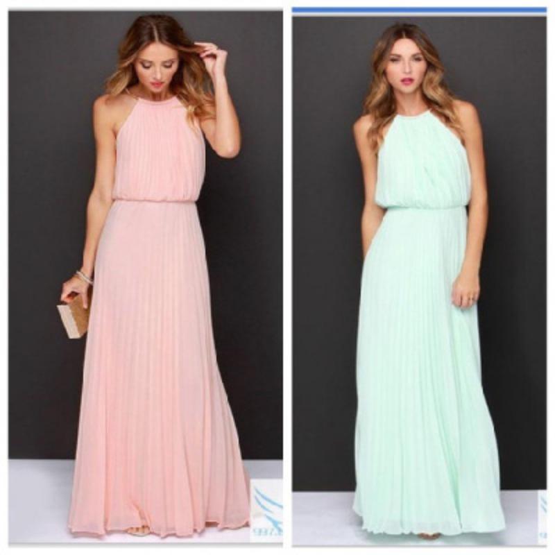 Fashion Elegant Sleeveless Pleated Sexy Long Dress Casual Simple Solid Color Women A-line Party Maxi Dresses Off Shoulder Clothing