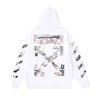 Off-White 2025 Осень/Зима Новая мужская толстовка с принтом в виде газетного узора и стрелок