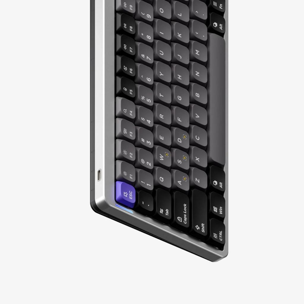 Nuphy Air75 HE Игровая клавиатура с быстрым срабатыванием, эффект Холла, раскладка на 84 клавиши, подвижная, киберспорт, проводная, магнитные переключатели, RGB, горячая замена, низкопрофильная клавиатура 75%