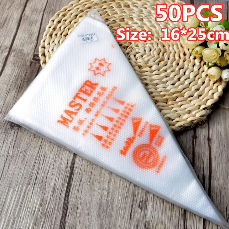 100Pcs Disposable Piping Icing Cream Bag Cake Decorating Tools Fondant Diy Pastry Tip Tool Set