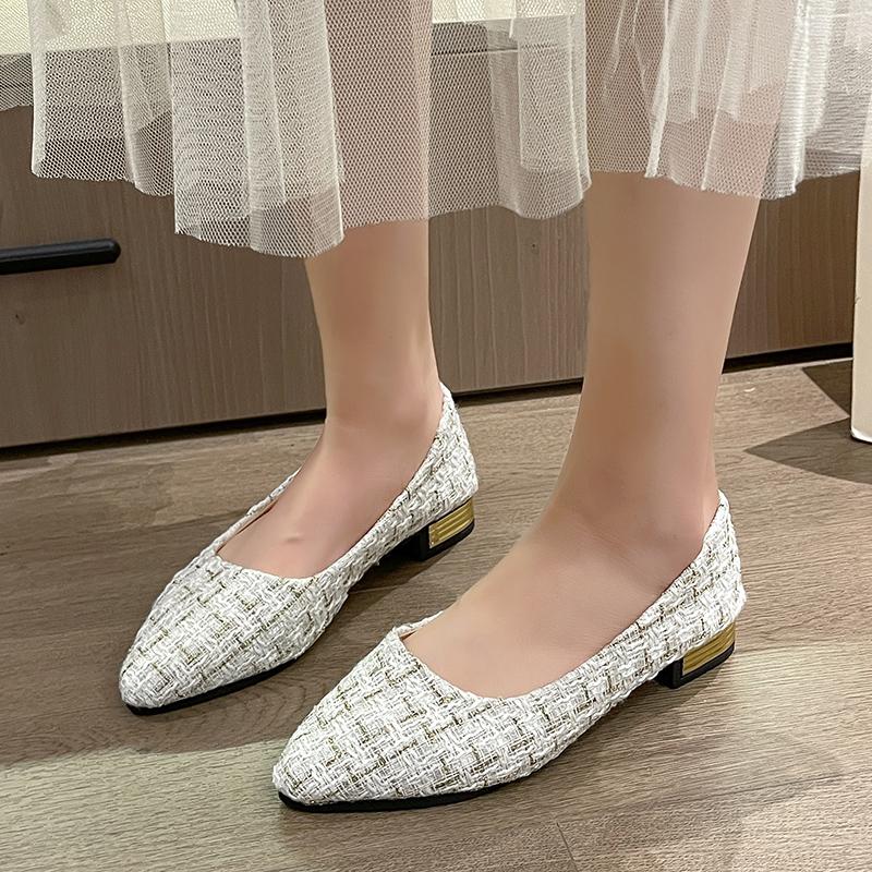 Мода 2024 года, новые летние туфли с острым носком, удобные повседневные туфли с неглубоким носком, дышащие женские туфли-лодочки