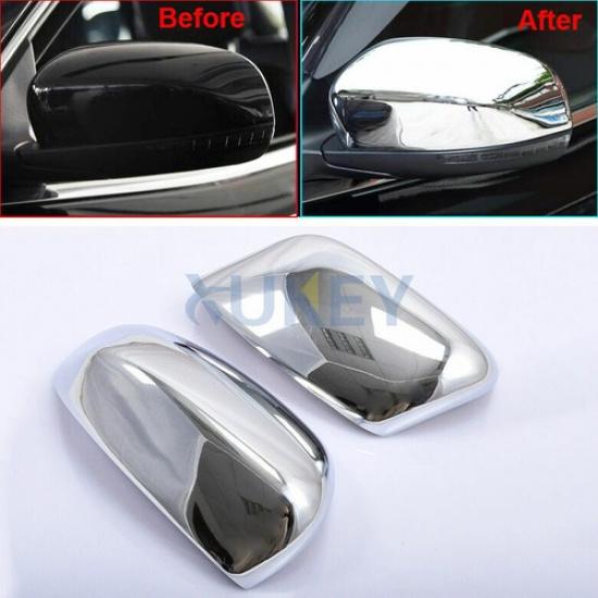 For Jeep Cherokee 14+ Backup Rear View Side Mirror Cover Trim Chrome Accessories