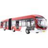 1/32 Articulated Double Section Bus Toy Car Diecast Coach Model Pull Back Doors Openable Sound & Light Collection Gift Kid Boy