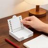 Диспенсер для заметок с шаблоном Портативный органайзер для заметок и диспенсер для наклеек Компактный настольный ящик для хранения для блокнотов 3x3 дюйма Офисные принадлежности Подарок