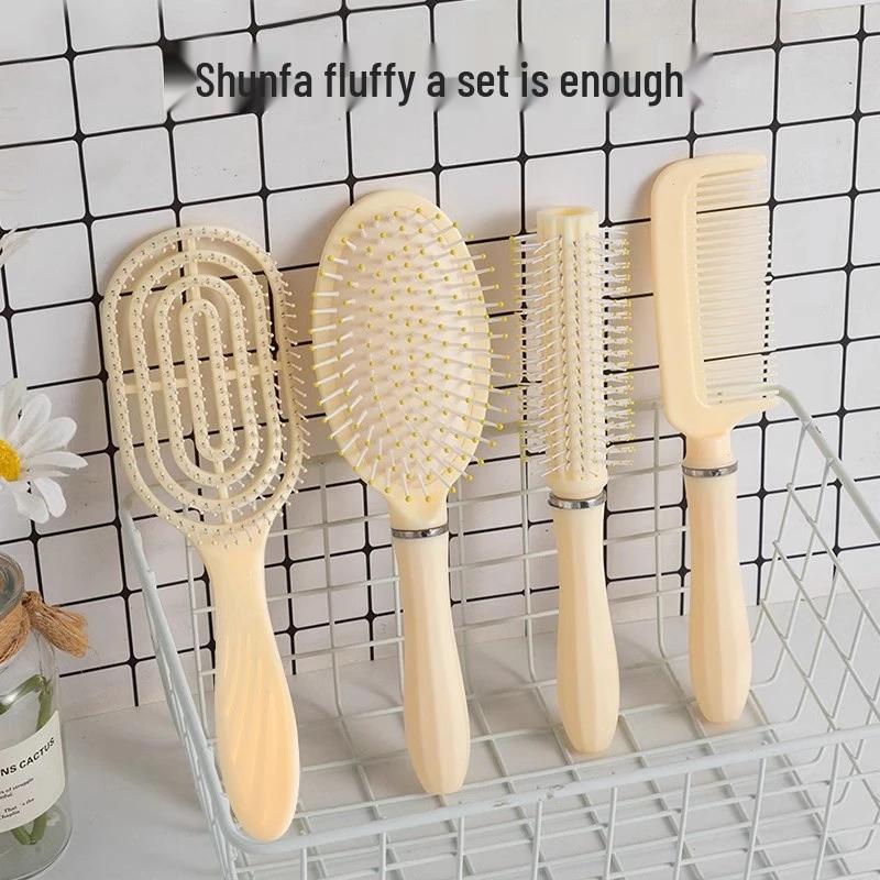 Антистатическая массажная расческа с воздушной подушкой для женщин - Пышная укладка, Распутывание, Портативная, Подходит для влажных/сухих волос