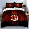 AC Milan logo, stripes. Bedding sets Duvet cover sets Duvet covers Pillowcases(1*Duvet Cover 2*Pillowcases without duvet insert)