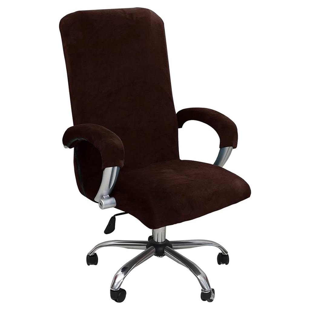 Чехол для стула с полной защитой, бархат премиум-класса, универсальный размер, эластичный вращающийся чехол для стула, легкий уход