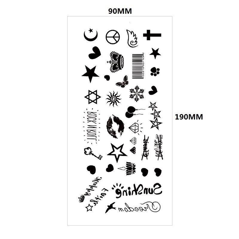 Английский Татуировка Наклейка Перо Красная Губа Тотем Рука Круг Набор Моделирование Водонепроницаемый Татуировка Наклейка