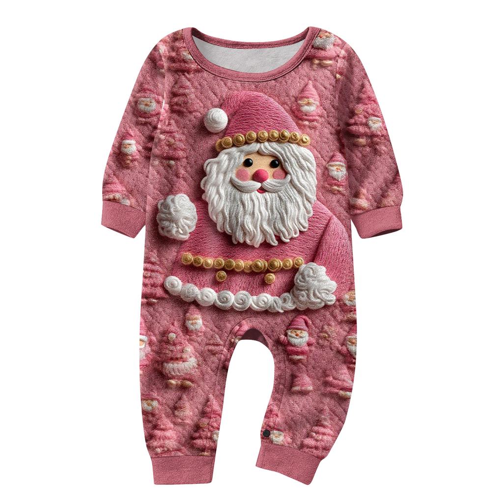 Matching Family Christmas Print Flannel Homewear Set Long-Sleeve Top And Pants
