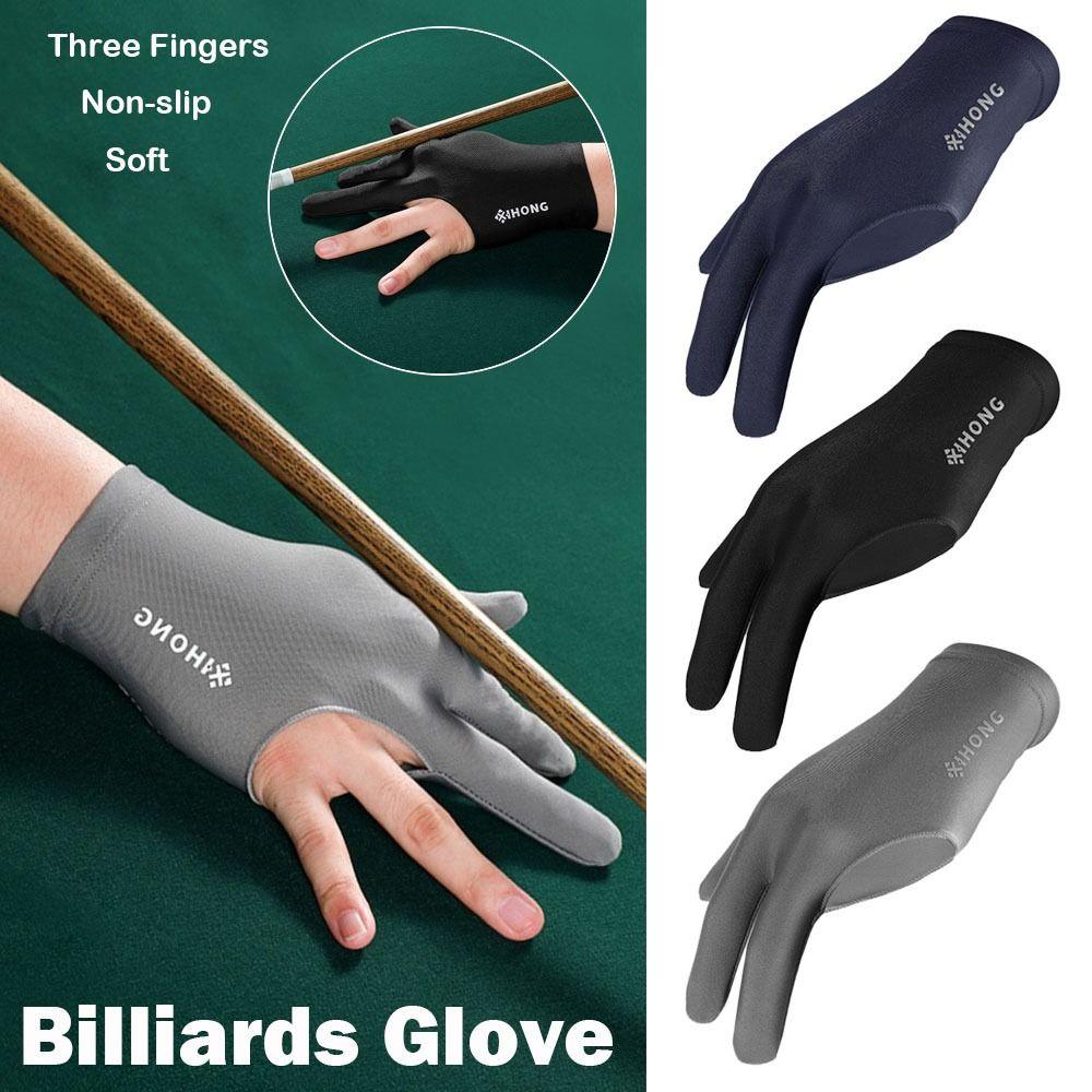 Дышащие перчатки для снукера, перчатка на три пальца для левой/правой руки, переносная перчатка для бильярда