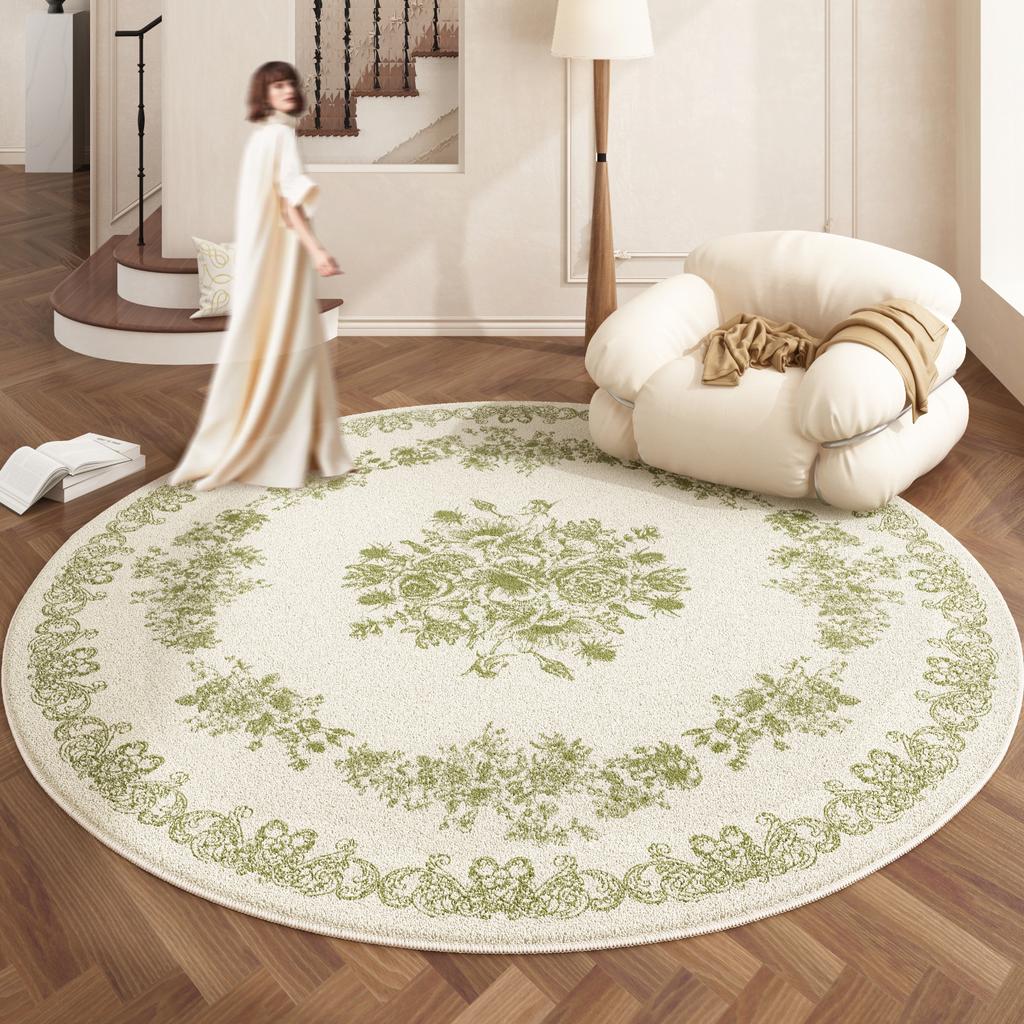Ковры в европейском стиле для спальни, дома, пушистый мягкий коврик для пола, утолщенный плюшевый, украшение для гостиной, круглый ковер, моющийся, ковер для отдыха