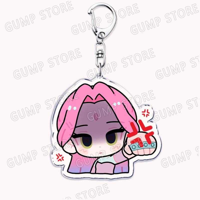 Popular Anime Alien Stage Chibis Music Keychains for Accessories Bag Luka Ivan Till Mizi Hyuna Sua Keyrings Jewelry Fans Gifts