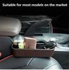 Brown Storage Box Car Organizer Seat Gap Case Pocket Car Seat Side Storage Box