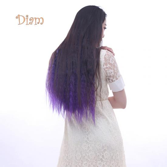 Tenfyer сексуальные длинные градиентные цвета вечерние женские волнистые вьющиеся волосы на клипсе 60 см