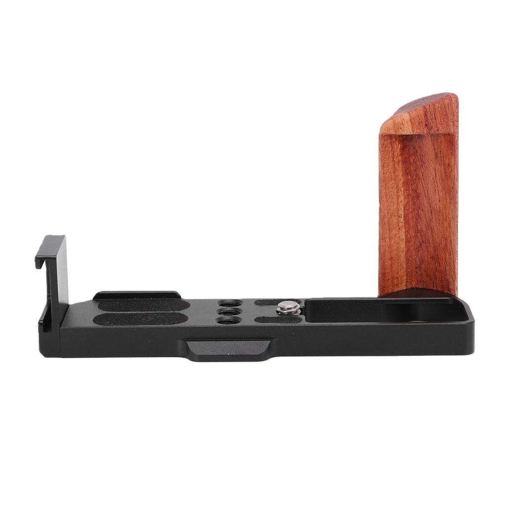 Wooden L Shape Handle Grip Fit for G7XII G7XIII Camera with Quick Release Baseplate Hand Grip Holder