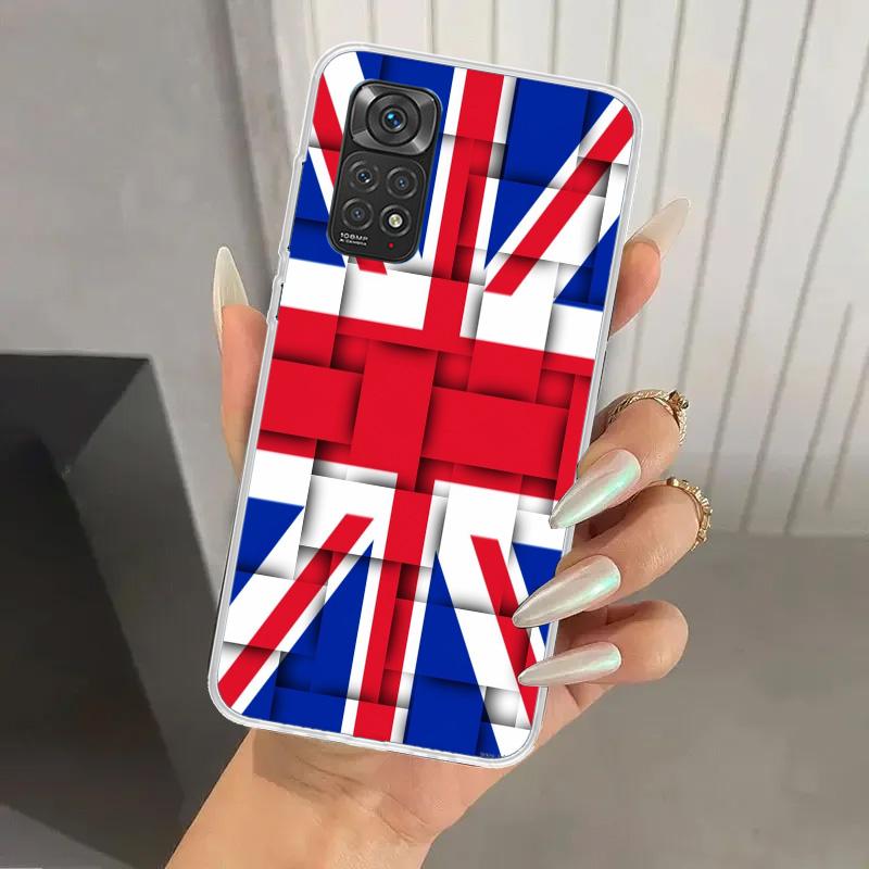 Union Jack England UK Flag Phone Case for Xiaomi Redmi Note 15 14 14S 13 12S 12 Pro 11S 11 Plus 11T 11E 10S Soft Funda Print She