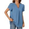 Women's Summer Fashion Simple V- Neck Blouse Shirt