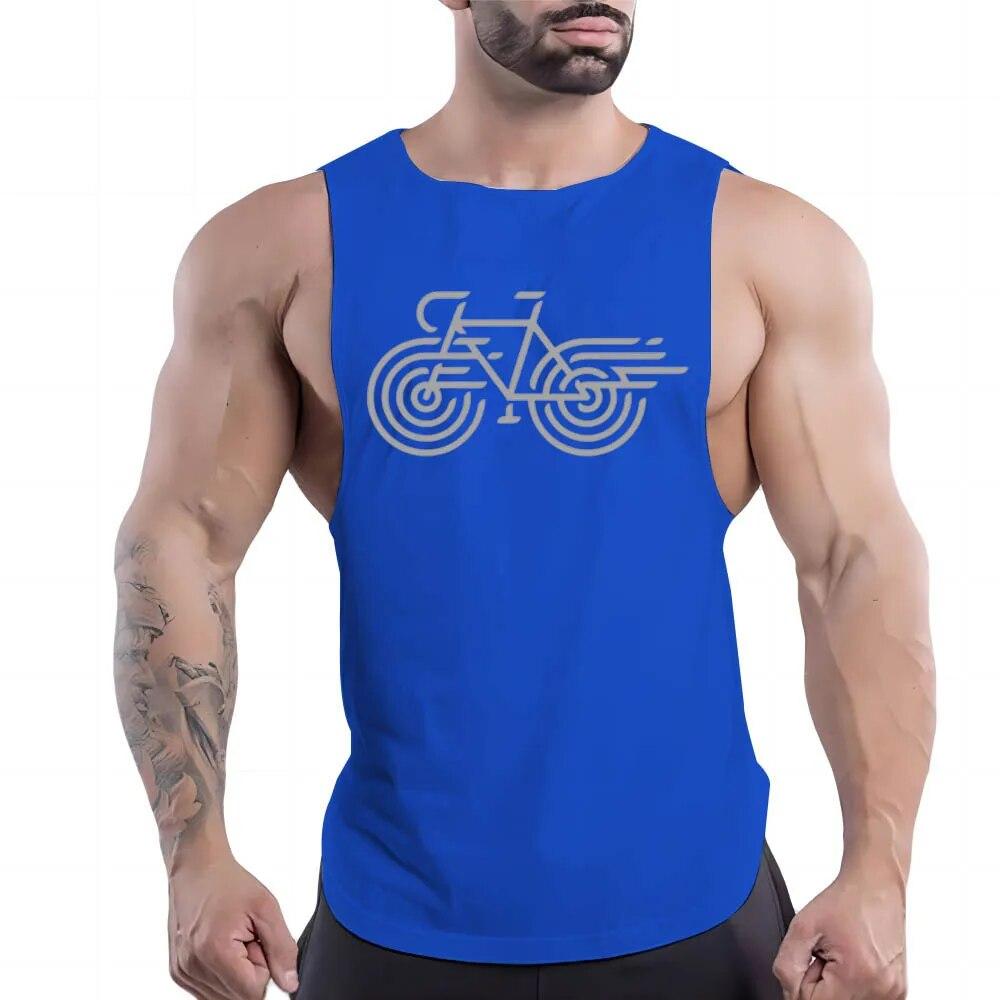 Four Seasons Men's Fitness Vest Comfortable Casual 2D Printed Multi-color Outdoor Sports Breathable Quick Drying Men's Vest