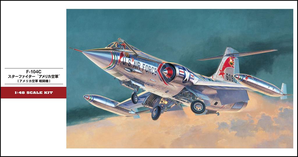 Hasegawa Масштабная пластиковая модель истребителя ВВС США Starfighter PT19 1/48 F-104C