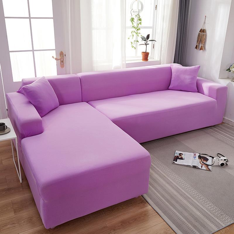 1/2/3/4-местный однотонный чехол для дивана, эластичный эластичный чехол для дивана для гостиной, чехлы для дивана Copridivano, секционные угловые L-образные чехлы для дивана