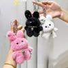Rabbit With Pearl Necklace Plush Keychain Toy Pendant Cartoon Doll Gift Kids