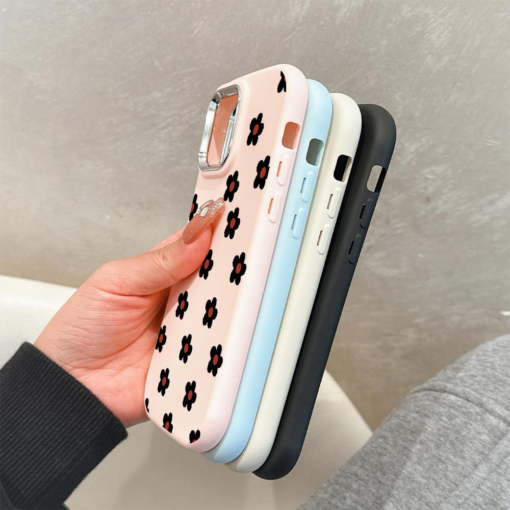 Сплошной цвет с серебряным краем линзы, жирный корпус, Мягкий ТПУ, жидкий силиконовый чехол, противоударный чехол для телефона для Xiaomi Redmi Samsung