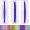 Decorating Comb & Icing Smoother Set - 3 Pack Cake Tools with 6 Textures for Mousse, Butter & Cream Cake Decorating