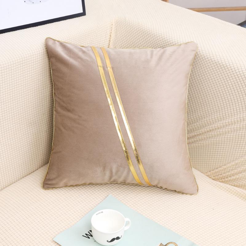 Velvet Pillow Case Light Luxury Sofa Pillow Bedside Back Pillow Office Back Cushion Waist Pillow Case