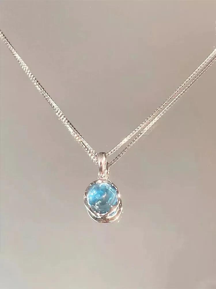 Круглое ожерелье с подвеской, можно носить с обеих сторон, цепочка на ключицу, модный и персонализированный аксессуар для темперамента