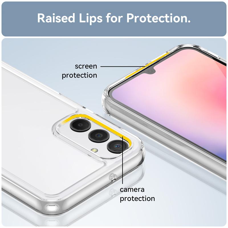 Для Samsung A34 чехол Samsung Galaxy A34 A14 A24 A54 A04S противоударный прозрачный цветной каркас прозрачные чехлы Samsung A 34 A34
