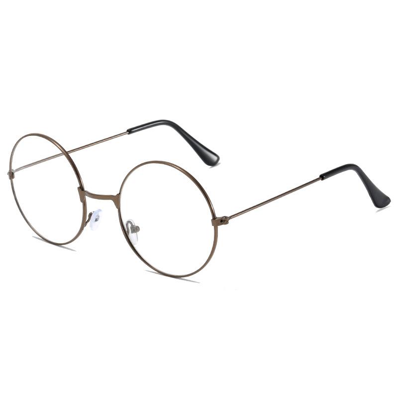 Retro Round Frame Glasses Men's Myopia Plain Glasses Frame Women's Round Flat Glasses Korean Version Tide Eye Frame Frame Student