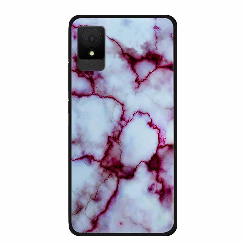 For TCL 505 Phone Cases Back Cover For TCL 502 Black Edge Silicone TPU Funda for TCL505 Marble Soft Case Colorful Coque Bumper