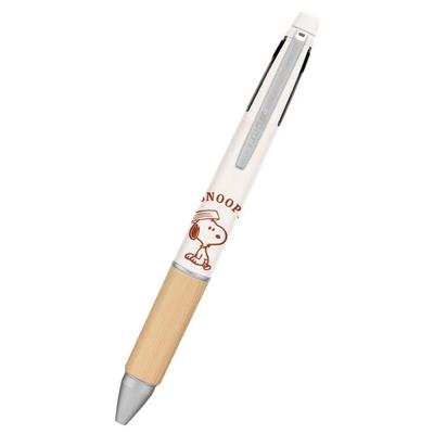 Kamio Japan Snoopy Jetstream БАМБУК Сидячая Ручка 057219 Чернила JETSTREAM Зеленый 4&1 цвета Черный, Красный, Синий,