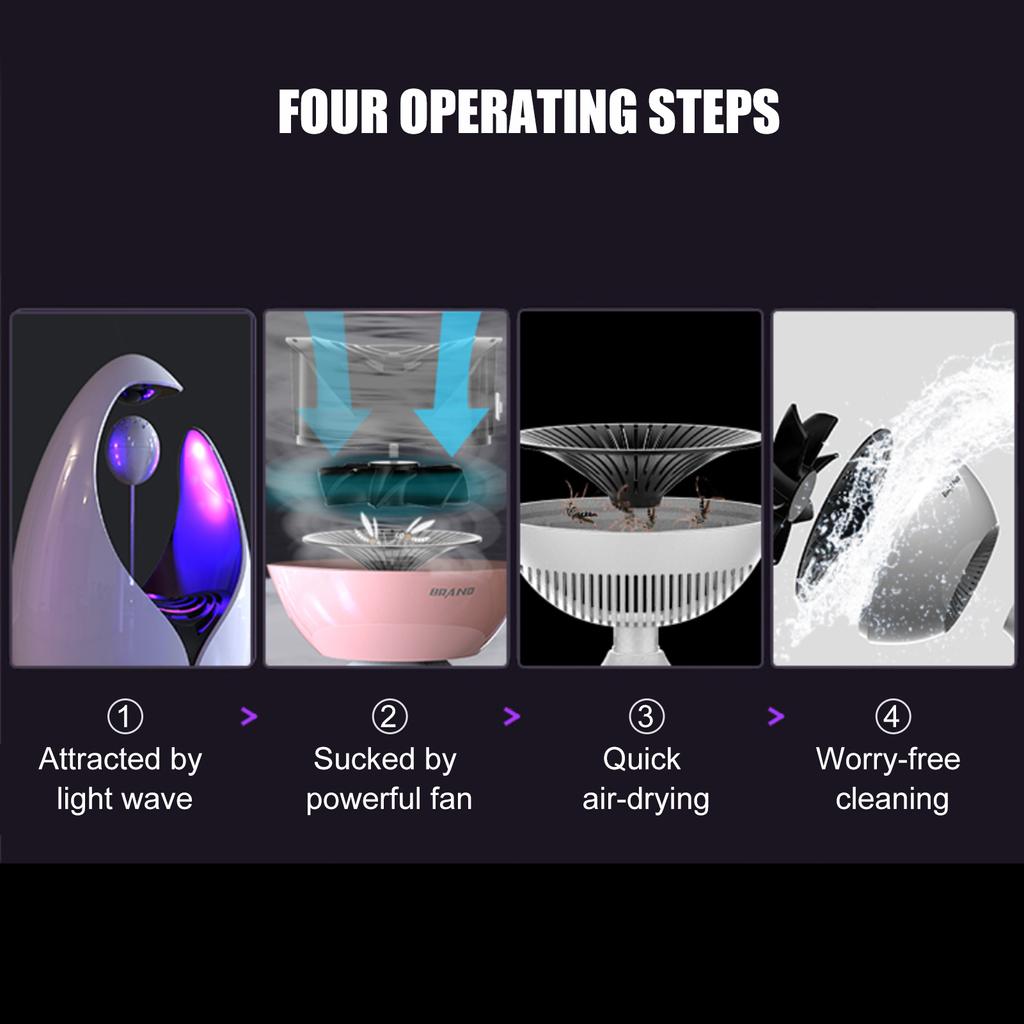 Крытая ловушка для мух, ловушка и убийца комаров с мощным всасывающим вентилятором, электрическая ловушка для москитных убийц