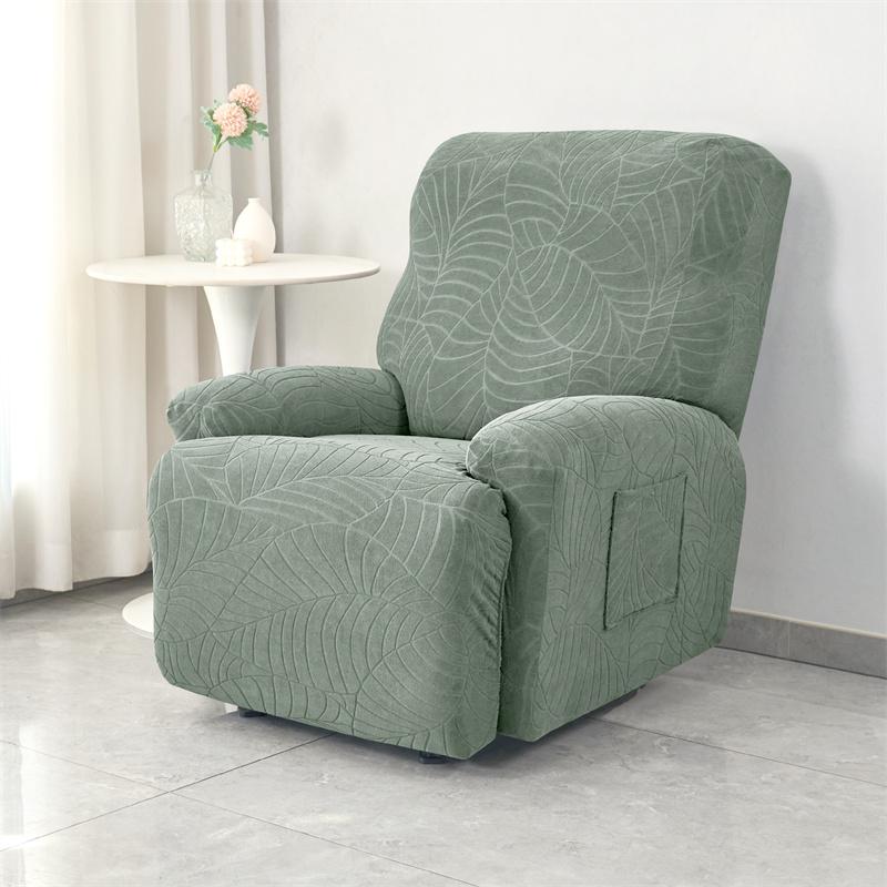 Чехол для кресла-реклайнера из жаккарда с листьями Чехлы для стульев Lazy Boy Эластичный спандекс Чехлы для диванов Чехол для кресла Защитный чехол для дивана