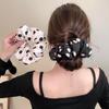 Korean Women Dot Printed Sponge Scrunchies Elegant Hair Accessories Adult Lady Vintage Hair Tie Elastic Head Band