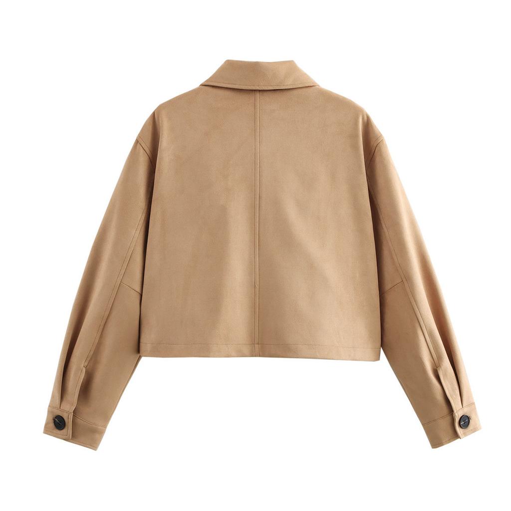 autumn new product European and American cross-border women's clothing street fashion casual big pocket jacket w050 924081