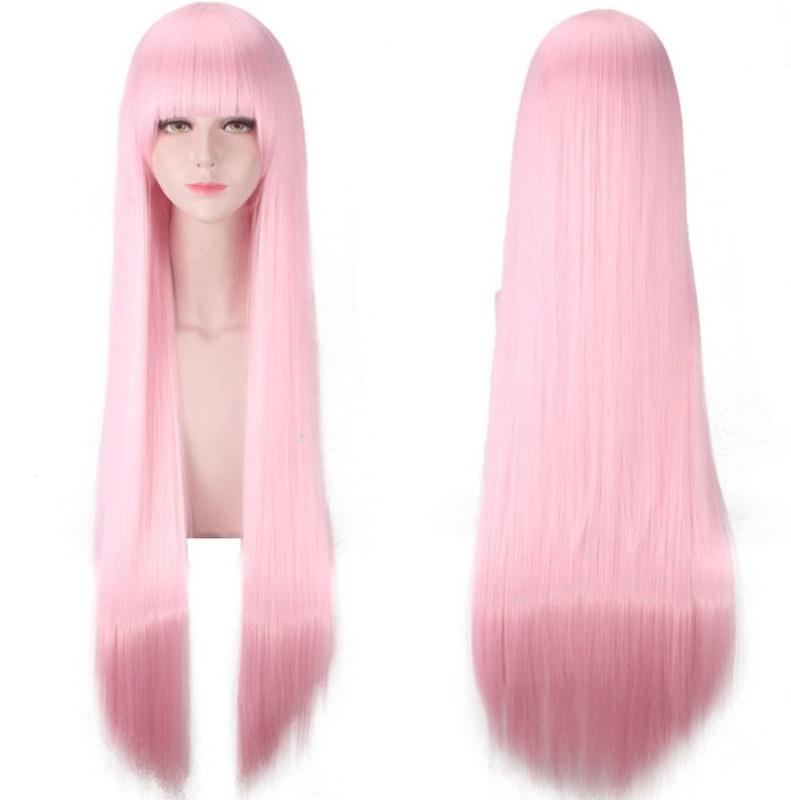 Аниме DARLING In The FRANXX 02 ZERO TWO Длинный парик Косплей Парик Ролевая игра Розовый цвет Cos парик + головной убор