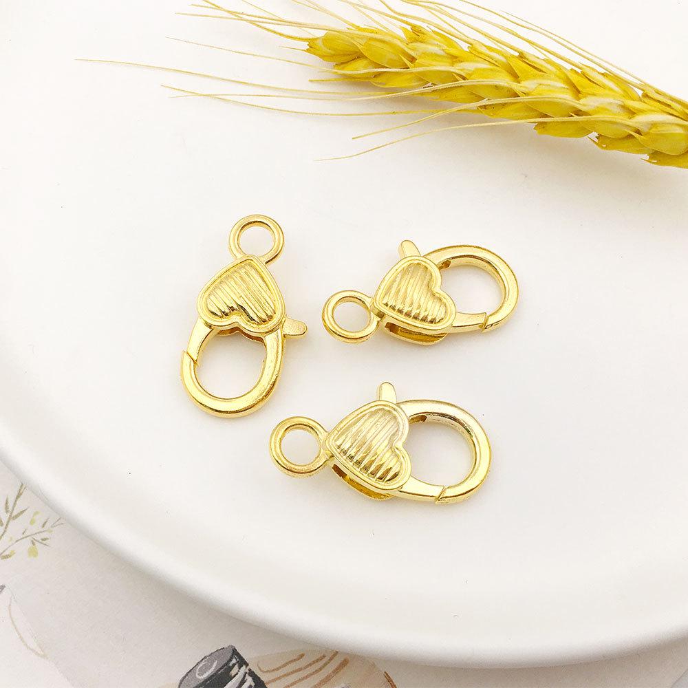 Аксессуары для брелока из цинкового сплава с застежкой-карабином в форме сердца