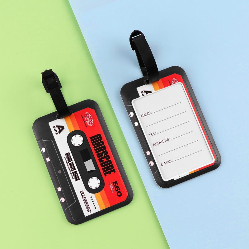1 шт. Чемодан Рюкзак Анти-потеря Список ID-карты Держатель Винтажная Цветная Лента Пластик Бирка для багажа Модные Аксессуары для багажа