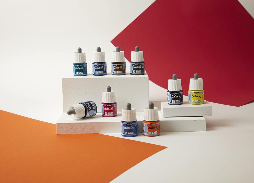 Pebeo Acrylic Paint for Fabric Hand Painting and Sun Dyeing Setasilk 45ml Magenta 07 Water-based [product]