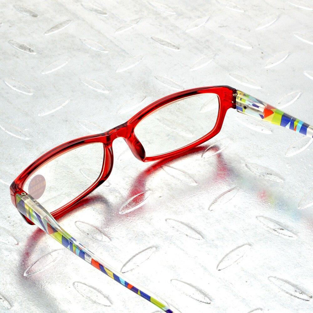 Женские очки для чтения с маленьким прямоугольным узором в красной оправе ручной работы и весенними дужками +0,75 +1 +1,25 +1,5 +1,75 до +4